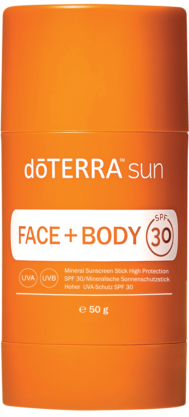 doTERRA sun mineralische Sonnenschutz stift arcra und testre